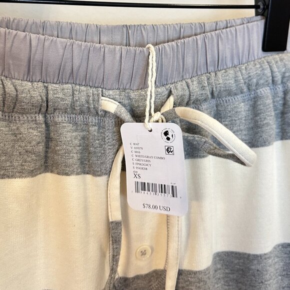 FREE PEOPLE You Wish Flare Pants in White / Gray Combo Size X-Small - Picture 8 of 11
